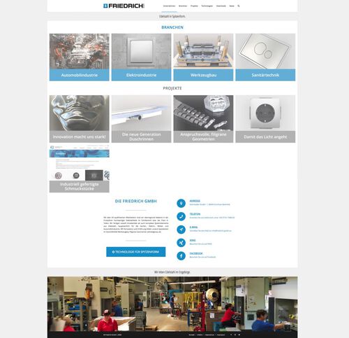 Friedrich GmbH Screenshot Webseite