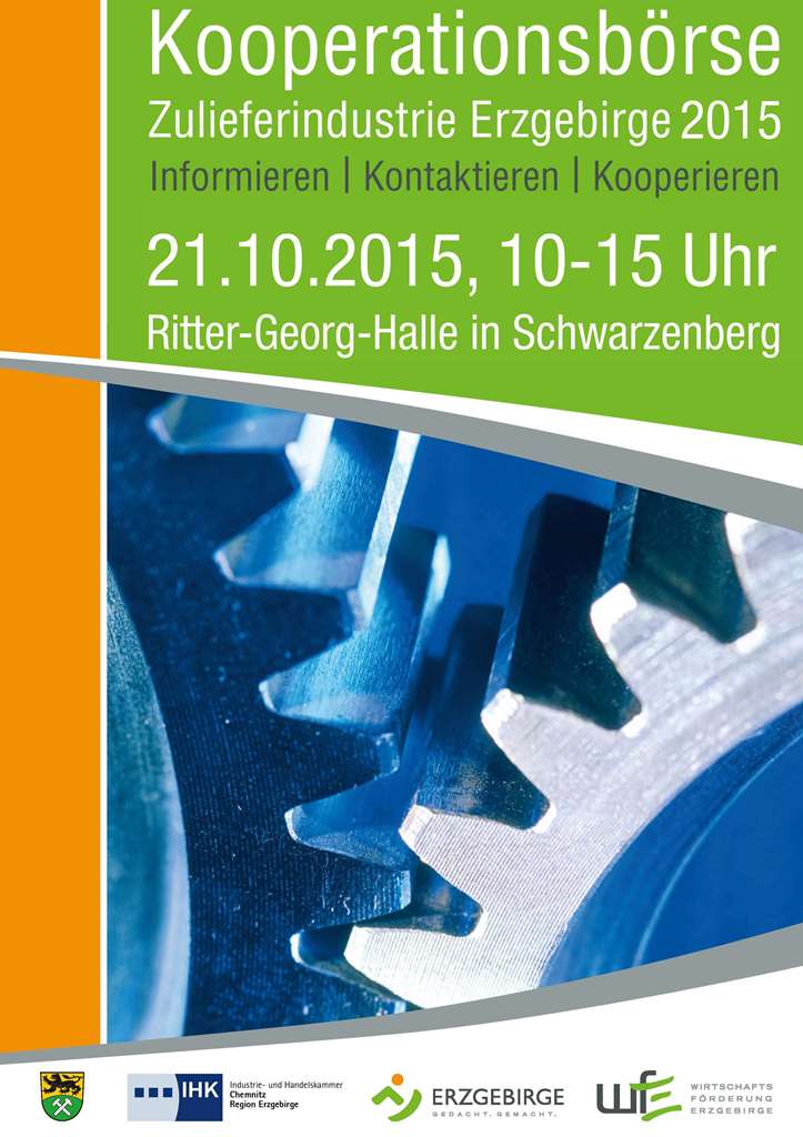 Plakat Kooperationsbörse Zulieferindustrie Erzgebirge 2015